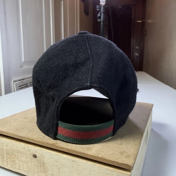 GUCCI Baseball Cap Sz S 57 cm Black Hat - Picture 13 of 14